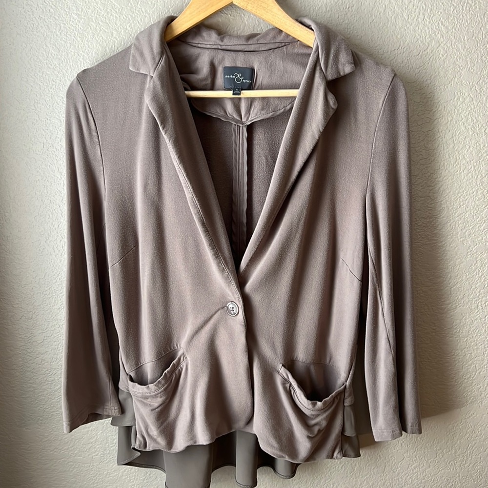 Taupe Relaxed Fit Blazer